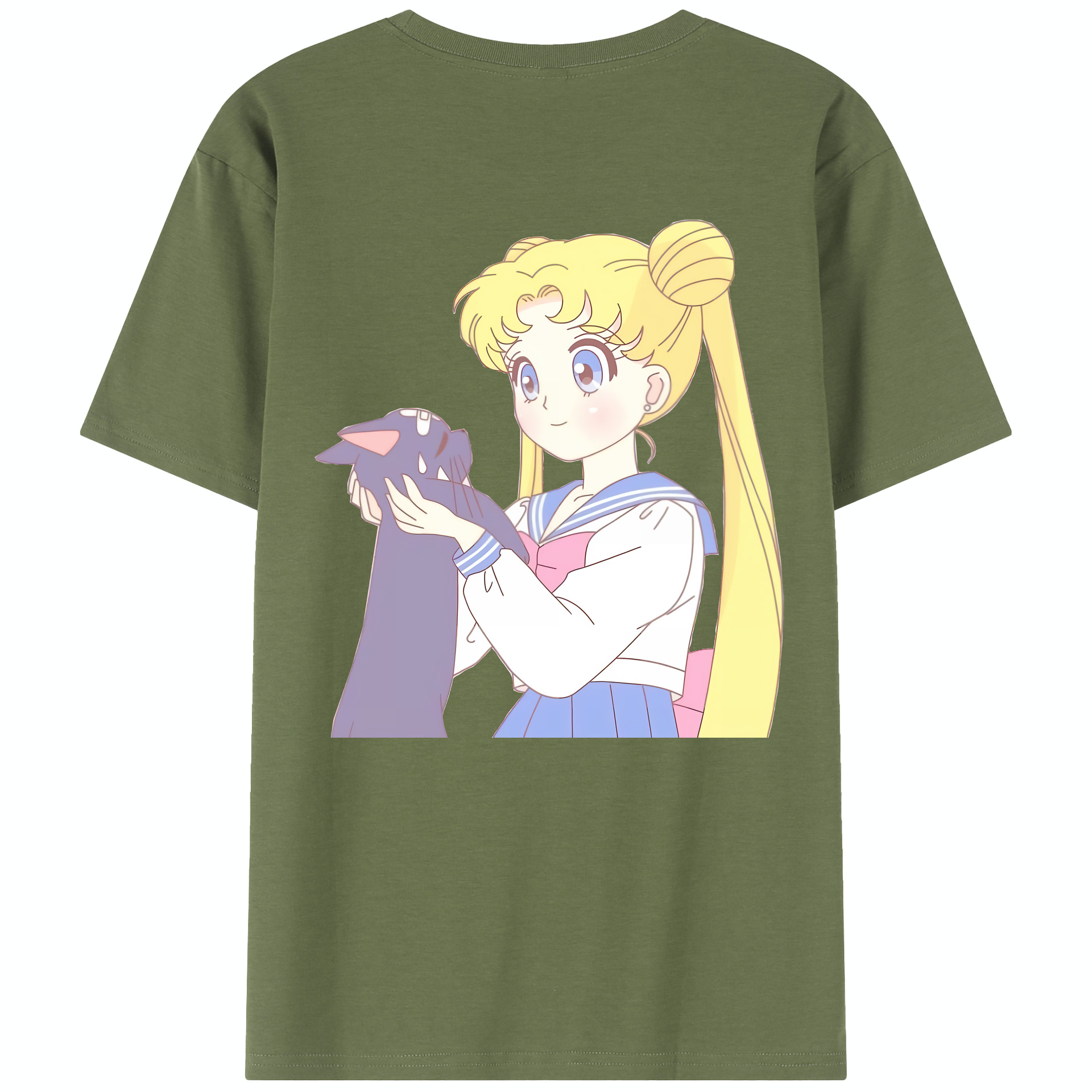 （画像用） 美少女戦士セーラームーン 愛野 美奈子 あいの みなこ Sailor Moon Aino Minako 綿100％半袖Tシャツ（背面プリント）